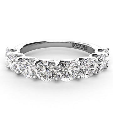 U Style Diamond Wedding Band 8 Diamonds 2.00ct
